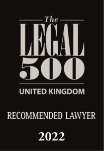 Legal 500 2022 Recommended lawyer