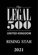The Legal 500 UK 2021 logo Rising Star